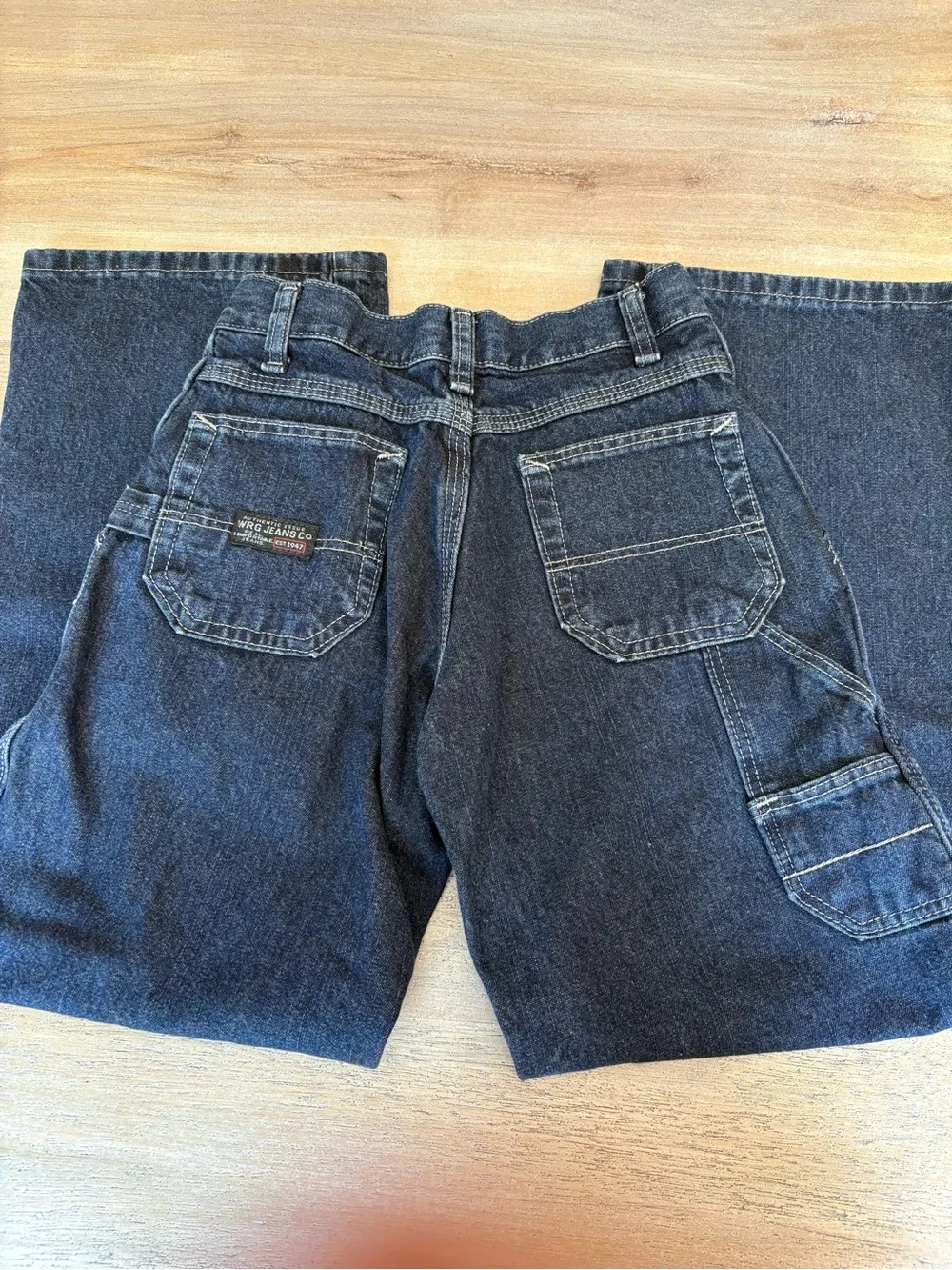 Wrangler Boys Wide Leg Carpenter Jeans Y2K Skater Kids Sz 10 Slim
